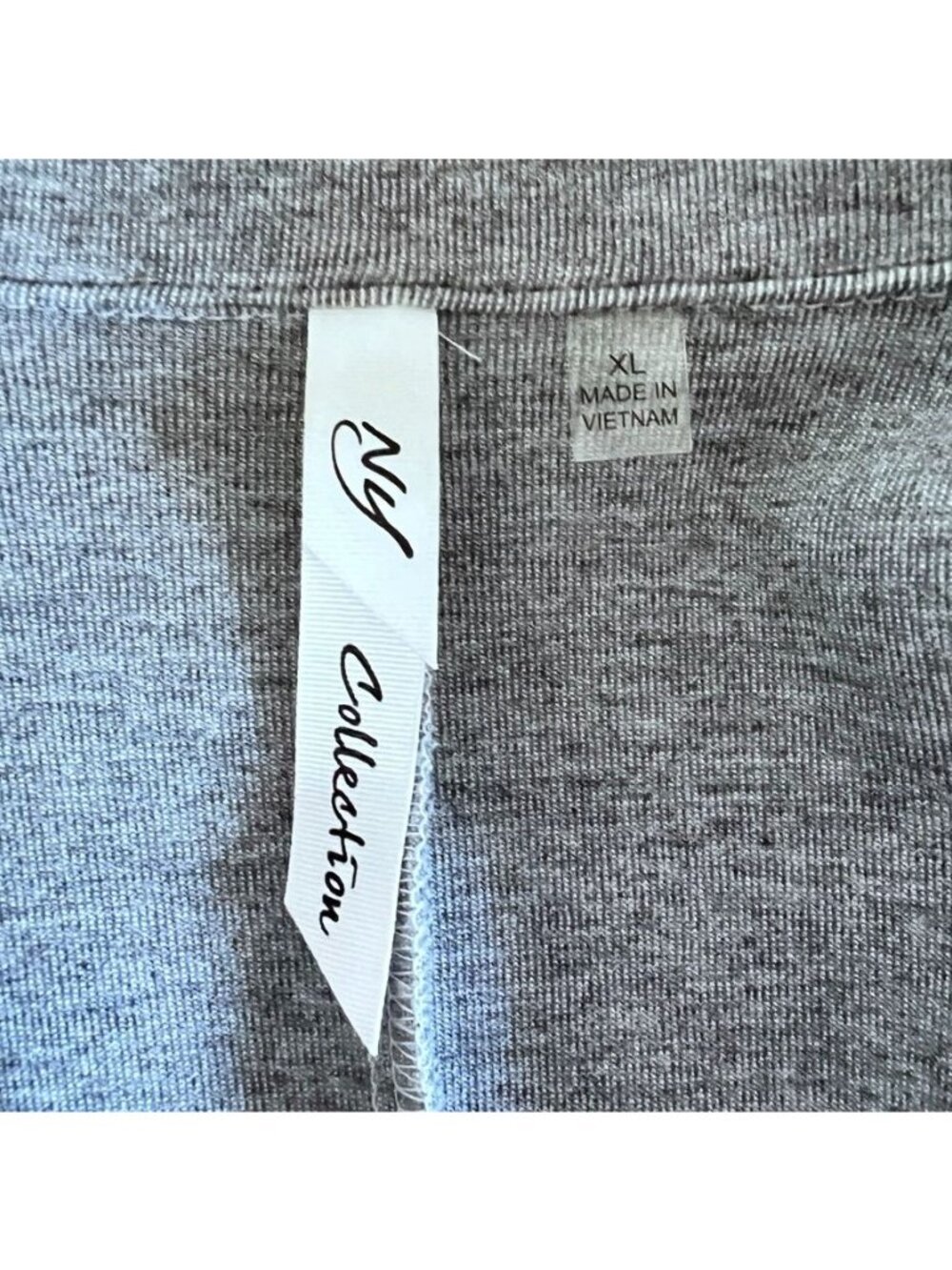 Heather Gray Knit Blazer Unstructured Stretch Jersey Minimalist Office XL - Picture 4 of 14